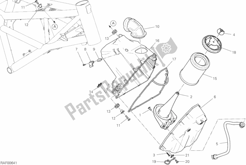 Todas as partes de Entrada De Ar - Respirador De óleo do Ducati Scrambler Desert Sled USA 803 2020